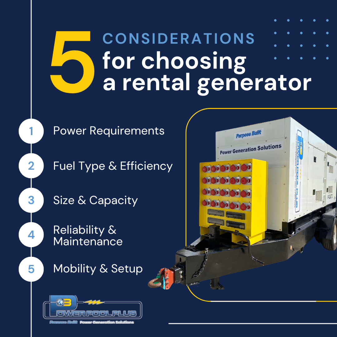 5 tips for choosing a rental generator